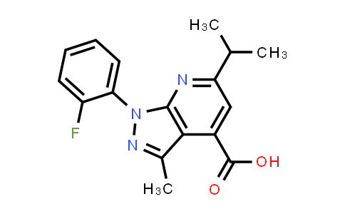 1-(2-Fluorophenyl)-3-methyl-6-(propan-2-yl)-1h-pyrazolo[3,4-b]pyridine-4-carboxylic acid