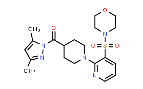 (3,5-二甲基-1H-吡唑-1-基)(1-(3-(吗啉磺酰基)吡啶-2-基)哌啶-4-基)甲酮