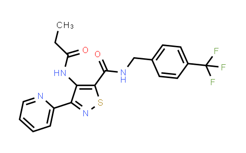 4-Propionamido-3-(pyridin-2-yl)-N-(4-(trifluoromethyl)benzyl)isothiazole-5-carboxamide