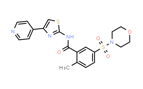 2-甲基-5-(嗎啉-4-磺?；?-n-[4-(吡啶-4-基)-1,3-噻唑-2-基]苯甲酰胺