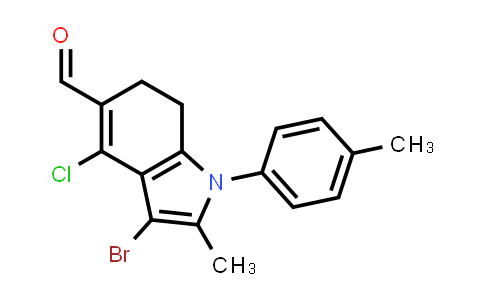 3-溴-4-氯-2-甲基-1-(对甲苯基)-6,7-二氢-1H-吲哚-5-甲醛
