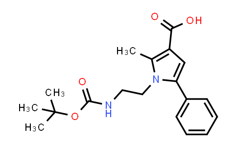 1-(2-((叔丁氧基羰基)氨基)乙基)-2-甲基-5-苯基-1H-吡咯-3-羧酸