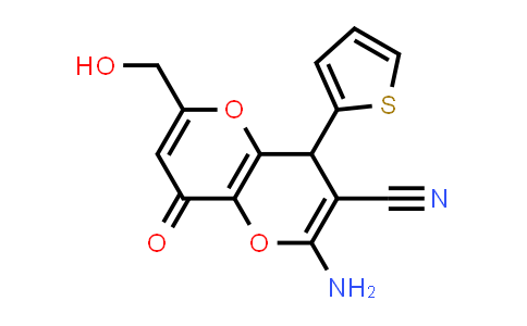 2-氨基-6-(羟甲基)-8-氧代-4-(噻吩-2-基)-4,8-二氢吡喃并[3,2-b]吡喃-3-甲腈