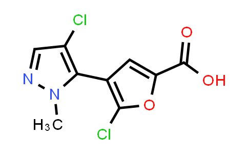 5-Chloro-4-(4-chloro-1-methyl-1H-pyrazol-5-yl)furan-2-carboxylic acid