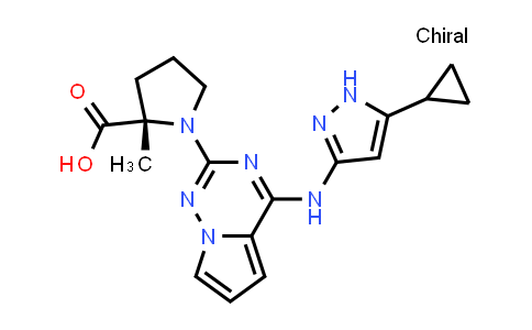 (S)-1-(4-((5-Cyclopropyl-1H-pyrazol-3-yl)amino)pyrrolo[2,1-f][1,2,4]triazin-2-yl)-2-methylpyrrolidine-2-carboxylic acid