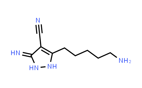 5-(5-Aminopentyl)-3-imino-2,3-dihydro-1h-pyrazole-4-carbonitrile