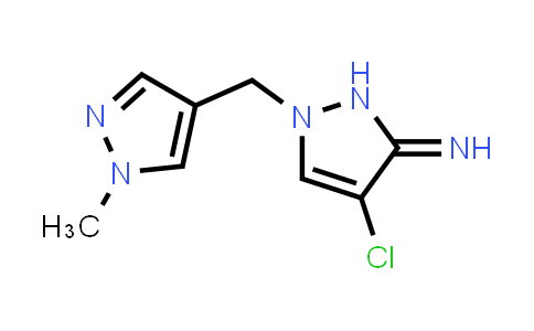 4-Chloro-1-((1-methyl-1h-pyrazol-4-yl)methyl)-1,2-dihydro-3h-pyrazol-3-imine