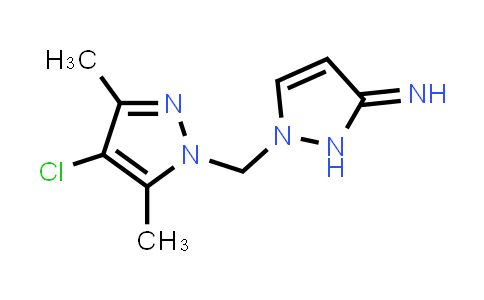 1-((4-Chloro-3,5-dimethyl-1h-pyrazol-1-yl)methyl)-1,2-dihydro-3h-pyrazol-3-imine