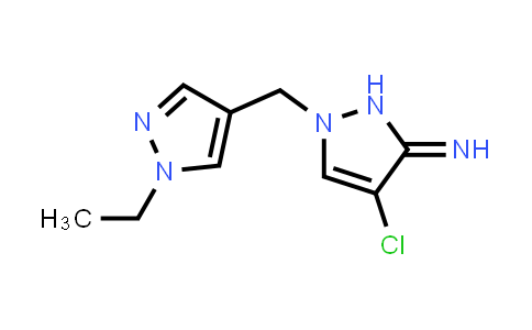 4-Chloro-1-((1-ethyl-1h-pyrazol-4-yl)methyl)-1,2-dihydro-3h-pyrazol-3-imine