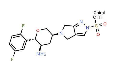(2S,3R,5S)-2-(2,5-Difluorophenyl)-5-[2-(methylsulfonyl)-2,6-dihydropyrrolo[3,4-c]pyrazol-5(4H)-yl]tetrahydro-2H-pyran-3-amine