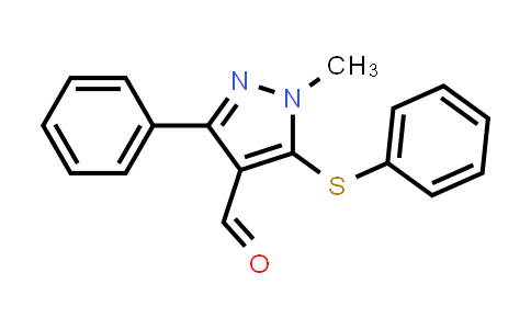 1-Methyl-3-phenyl-5-(phenylthio)-1H-pyrazole-4-carbaldehyde