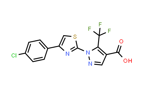 1-(4-(4-Chlorophenyl)thiazol-2-yl)-5-(trifluoromethyl)-1H-pyrazole-4-carboxylic acid