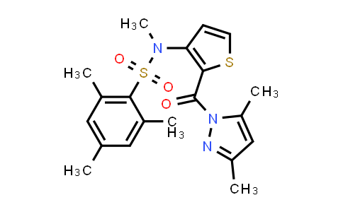 N-(2-(3,5-二甲基-1H-吡唑-1-羰基)噻吩-3-基)-N,2,4,6-四甲基苯磺酰胺