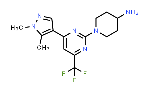 1-(4-(1,5-二甲基-1H-吡唑-4-基)-6-(三氟甲基)嘧啶-2-基)哌啶-4-胺