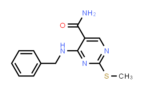 4-(Benzylamino)-2-(methylthio)pyrimidine-5-carboxamide