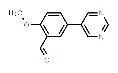 2-Methoxy-5-(pyrimidin-5-yl)benzaldehyde