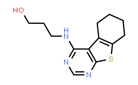 3-((5,6,7,8-Tetrahydrobenzo[4,5]thieno[2,3-d]pyrimidin-4-yl)amino)propan-1-ol