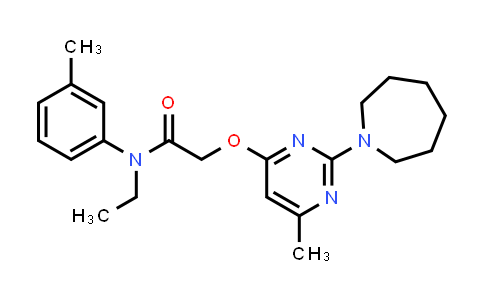 2-((2-(Azepan-1-yl)-6-methylpyrimidin-4-yl)oxy)-N-ethyl-N-(m-tolyl)acetamide