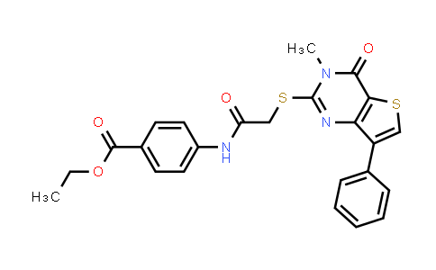 Ethyl 4-(2-((3-methyl-4-oxo-7-phenyl-3,4-dihydrothieno[3,2-d]pyrimidin-2-yl)thio)acetamido)benzoate