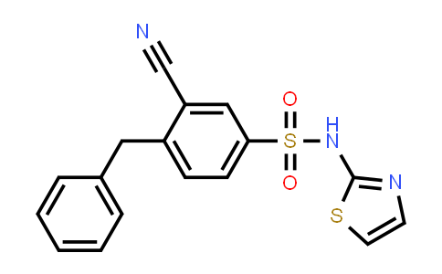 4-芐基-3-氰基-N-(噻唑-2-基)苯磺酰胺