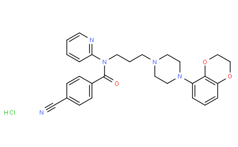 4-氰基-N-(2R-(4-(2,3-二氫苯基(1,4)-二氧-5-)-哌嗪-1-)-丙基)-N-吡啶-2-苯甲酰胺 鹽酸鹽