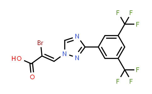 (Z)-3-(3-(3,5-雙(三氟甲基)苯基)-1H-1,2,4-三唑-1-基)-2-溴丙烯酸