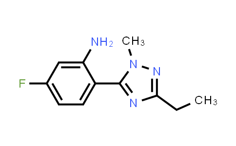 2-(3-Ethyl-1-methyl-1h-1,2,4-triazol-5-yl)-5-fluoroaniline