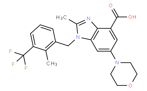 2-methyl-1-(2-methyl-3-(trifluoromethyl)benzyl)-6-morpholino-1H-benzo[d]imidazole-4-carboxylic acid
