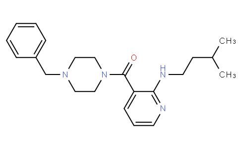 (4-benzylpiperazin-1-yl)(2-(isopentylamino)pyridin-3-yl)methanone