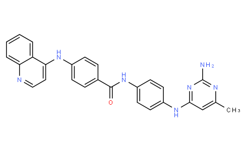 N-(4-((2-amino-6-methylpyrimidin-4-yl)amino)phenyl)-4-(quinolin-4-ylamino)benzamide