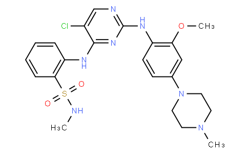 2-((5-chloro-2-((2-methoxy-4-(4-methylpiperazin-1-yl)phenyl)amino)pyrimidin-4-yl)amino)-N-methylbenzenesulfonamide