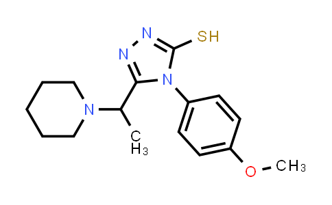 4-(4-甲氧基苯基)-5-(1-(哌啶-1-基)乙基)-4H-1,2,4-三唑-3-硫醇