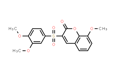 3-((3,4-二甲氧基苯基)磺酰基)-8-甲氧基-2H-色烯-2-酮