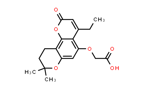 2-((4-乙基-8,8-二甲基-2-氧代-9,10-二氢-2H,8H-吡喃[2,3-f]色烯-5-基)氧基)乙酸