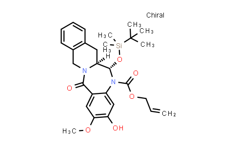 Allyl (6aS)-6-((tert-butyldimethylsilyl)oxy)-3-hydroxy-2-methoxy-14-oxo-6,6a,7,12-tetrahydrobenzo[5,6][1,4]diazepino[1,2-b]isoquinoline-5(14H)-carboxylate