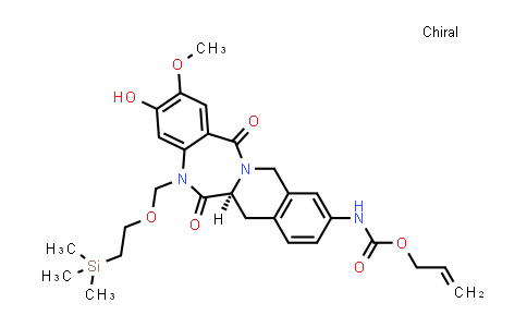 Allyl (S)-(3-hydroxy-2-methoxy-6,14-dioxo-5-((2-(trimethylsilyl)ethoxy)methyl)-5,6,6a,7,12,14-hexahydrobenzo[5,6][1,4]diazepino[1,2-b]isoquinolin-10-yl)carbamate