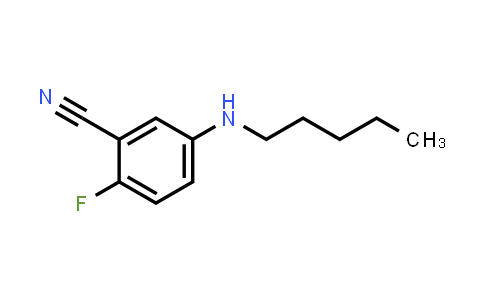 2-氟-5-(戊氨基)苯甲腈