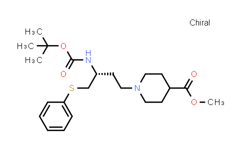 1-[(3R)-3-{[(叔丁氧基)羰基]氨基}-4-(苯硫基)丁基]哌啶-4-羧酸甲酯