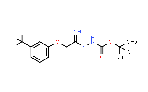 Tert-butyl 2-(1-imino-2-(3-(trifluoromethyl)phenoxy)ethyl)hydrazine-1-carboxylate