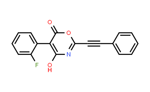 5-(2-Fluorophenyl)-4-hydroxy-2-(phenylethynyl)-6H-1,3-oxazin-6-one