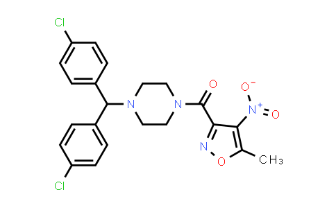 (4-(Bis(4-chlorophenyl)methyl)piperazin-1-yl)(5-methyl-4-nitroisoxazol-3-yl)methanone