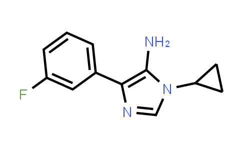 1-Cyclopropyl-4-(3-fluorophenyl)-1H-imidazol-5-amine