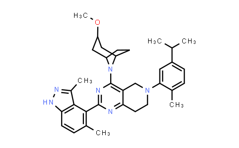 2-(3,5-Dimethyl-1H-indazol-4-yl)-6-(5-isopropyl-2-methylphenyl)-4-(3-methoxy-8-azabicyclo[3.2.1]octan-8-yl)-5,6,7,8-tetrahydropyrido[4,3-d]pyrimidine