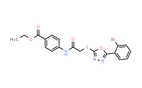 Ethyl 4-(2-((5-(2-bromophenyl)-1,3,4-oxadiazol-2-yl)thio)acetamido)benzoate