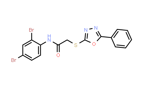 N-(2,4-Dibromophenyl)-2-((5-phenyl-1,3,4-oxadiazol-2-yl)thio)acetamide