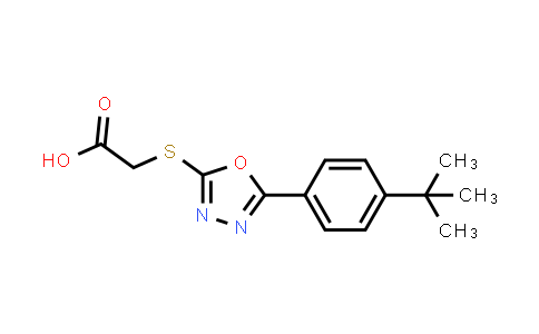 2-((5-(4-(tert-butyl)phenyl)-1,3,4-oxadiazol-2-yl)thio)acetic acid