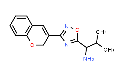 1-(3-(2H-Chromen-3-yl)-1,2,4-oxadiazol-5-yl)-2-methylpropan-1-amine