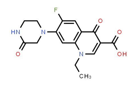 1-Ethyl-6-fluoro-4-oxo-7-(3-oxopiperazin-1-yl)-1,4-dihydroquinoline-3-carboxylic acid