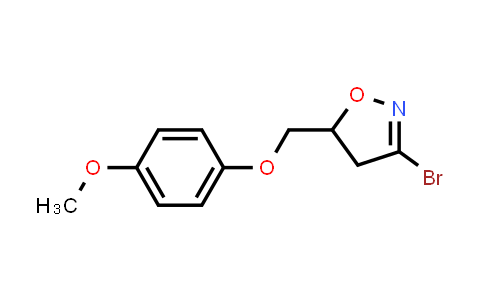 3-Bromo-5-((4-methoxyphenoxy)methyl)-4,5-dihydroisoxazole