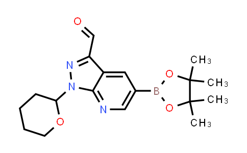 1-(Tetrahydro-2H-pyran-2-yl)-5-(4,4,5,5-tetramethyl-1,3,2-dioxaborolan-2-yl)-1H-pyrazolo[3,4-b]pyridine-3-carbaldehyde